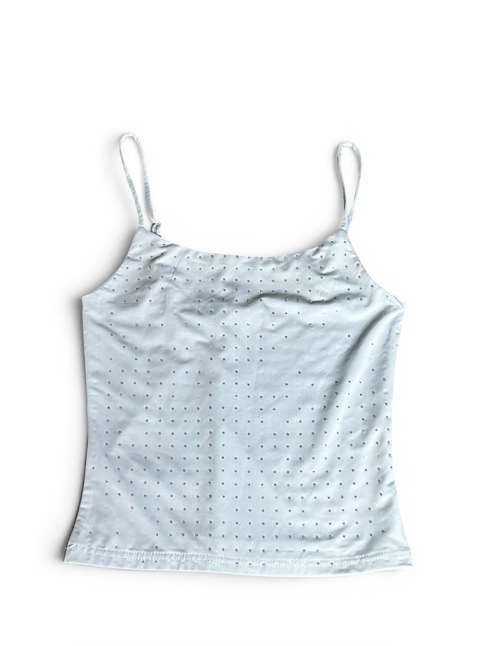 Rue21 Y2K Rhinestone Cami Tank Top Light Blue Size S
